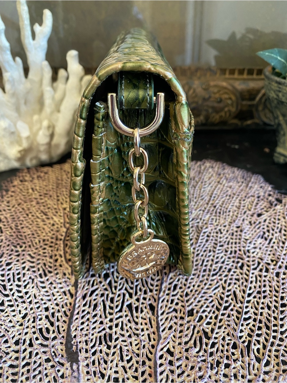 Brahmin MINUETTE Croc Embossed Crossbody - Picture 6 of 16